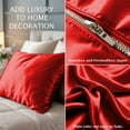 thumbnail image 5 of Amay Satin Silk Pillow Case Queen Size 20x30 Red Solid Silky Soft Zippered Pillow Cover – Anti-Aging Hair & Skin Care – Cool Touch Satin – No Frizz, No Wrinkles, 5 of 6