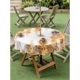thumbnail image 4 of Outdoor Tablecloth with Umbrella Hole for Patio/Picnic/Party/Camping, Yellow Wisteria Waterproof Table Cloth Round Cover Washable, Sprinng Summer Pastoral Botanical (Dia 54"), 4 of 8