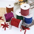 thumbnail image 5 of Uxcell Glitter Velvet Ribbon, Sparkly Fabric Metallic Ribbons Gift Wrapping Roll for Crafts Hair Bow Wreaths Decoration Lake Blue, 5 of 7