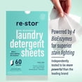thumbnail image 2 of Restor Stain-Fighting Laundry Detergent Sheets, Fresh Linen, 60 Count, 2 of 3