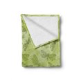 thumbnail image 2 of Dragonfly Soft Flannel Fleece Throw Blanket, Sketchy Butterfly Like Bugs with Floral Ivy Print Wings Artwork, Cozy Plush for Indoor and Outdoor Use, 60" x 80", Pale Green Dark Green, by Ambesonne, 2 of 6