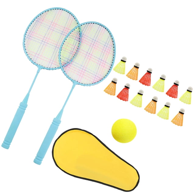 SHOWERORO 12Pcs Badminton Rackets Set Assorted Colors Durable Comfortable Material for Sports Use