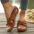 thumbnail image 7 of Willtoo Sandals for Women Comfort Flat Shoes Orthopedic Slides Flip Flops Leather Sandals Flat Casual Slippers, 7 of 7