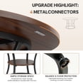 thumbnail image 4 of Hawsaiy 47.2" Round Dining Table Set for 4, Kitchen Table with 4 Upholstered Chairs, Modern Dining Room Table Set with Storage Shelf, Small Space Dining Set for Apartment, 4 of 9