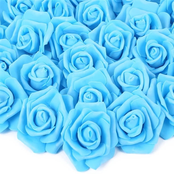 EIMELI 50 Pcs Artificial Rose Flower Heads Real Looking Foam Fake Roses ...