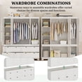 thumbnail image 6 of Feishominoo 8 Door Wardrobe Armoire Closet, 71"H Modern Modular Wooden Clothes Wardrobe Storage Cabinet with Hanging Rods & Drawers, White, 6 of 9
