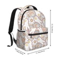 thumbnail image 2 of Fotbe Retro Hippie Groovy Easter bunny Mochila Casual con Estampado para Escuela, Viajes y Actividades al Aire Libre - Duradera, Ligera y Cómoda, 2 of 5