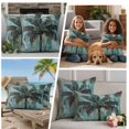 thumbnail image 5 of Boho Coastal Tree Outdoor Waterproof Pillow Covers, Ocean Vintage Tropical Plant Flower Decorative Square Throw Pillowcase Sofa Cushion Sham for Patio/Couch/Chair, 18"x18" 2 Pack, 5 of 8