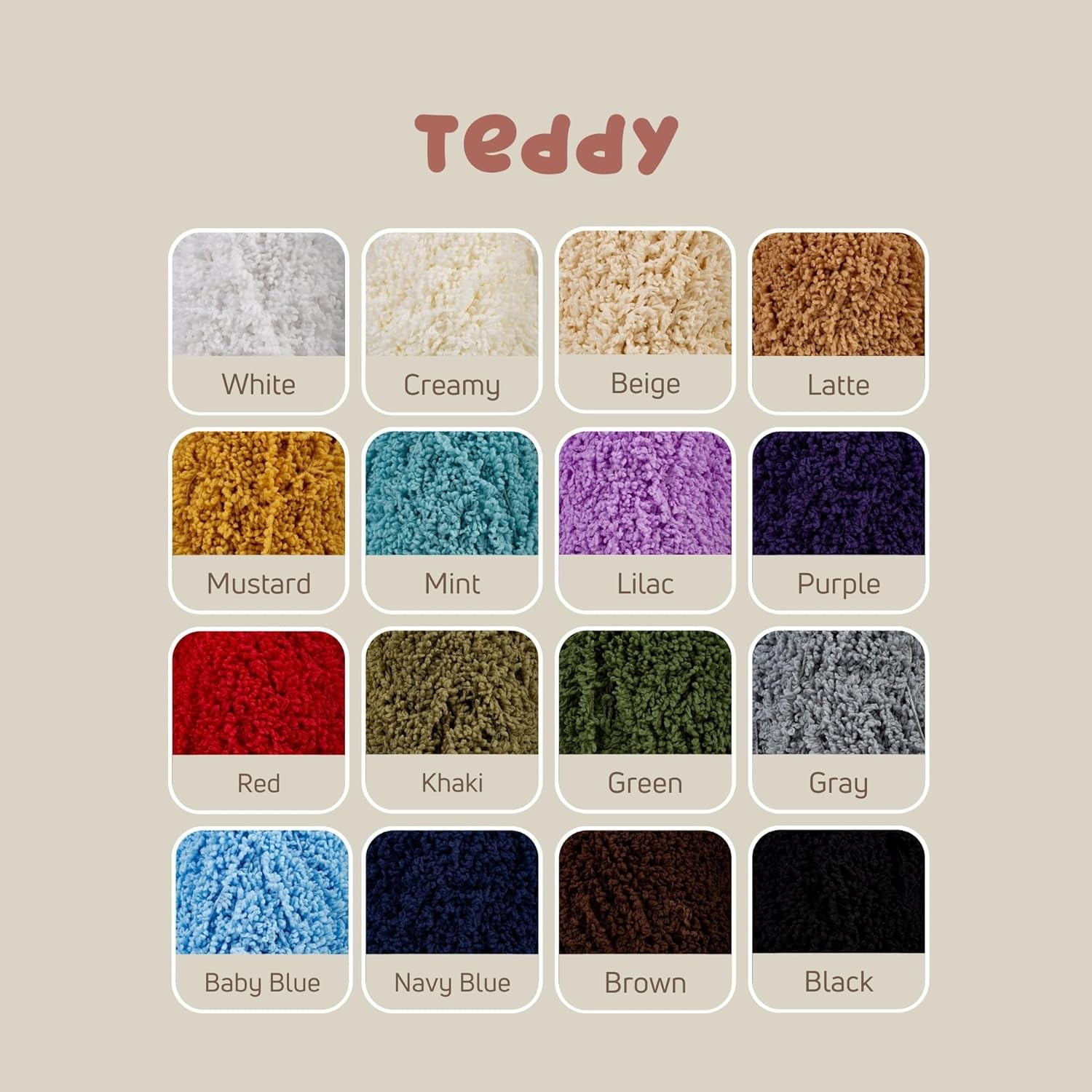 3 Skeins of Sensy Teddy Yarn for Crocheting, Sheepy Yarn, Sherpa Fleece Yarn, Soft Fluffy and Cozy Yarn, Baby Blanket Yarn, Amigurumi Yarn, 3.5 oz, 109 Yards, Gauge 5 Bulky (Brown)