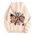 thumbnail image 5 of KAUOD Kids Girls Halloween Fleece Hoodies Cute Pumpkin Graphic Pullover Hoodie Sweatshirts Thick Warm Long Sleeve Tops Clothes, 5 of 6