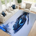 thumbnail image 1 of Sports Car Area Rugs, Blue Racing Car Pattern Carpet, Washable Non Slip Low Pile Soft Rug for Living Room Bedroom Decor Mat 2x3ft, 1 of 8