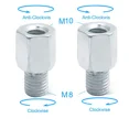 thumbnail image 1 of 2pcs Scooter Motorcycle Rear Mirror Adapters M10 10MM M8 8MM 6MM Clockwise Anti-clockwise Right Left hand thread Changing Screw, 1 of 7