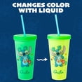 thumbnail image 4 of Silver Buffalo Disney Lilo and Stitch Tropical Poses Paquete de 4 vasos de plástico con cambio de color, 24 onzas, 4 of 12