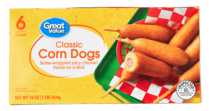 Great Value Frozen Classic Corn Dogs, 16 oz, 6 Count