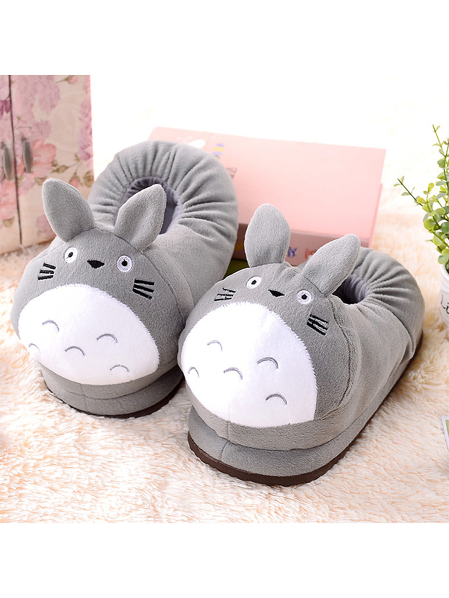 Mens Novelty Character Plush 3D Animal Slippers Booties Mules Boys Xmas Gift Siz 
