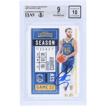 Stephen Curry Golden State Warriors Autographed 2020-21 Panini Contenders #20 BAS Authenticated 9/10 Card - Fanatics Authentic Certified