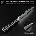 thumbnail image 5 of Boning Knife 6 inch for kitchen, Japanese Razor Sharp Fillet Knife High Carbon Stainless Steel, Professional Meat Cutting Knife with Ergonomic Handle, Time-saving Deboning Knife, 5 of 8