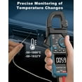 thumbnail image 6 of Clamp Meter DURFICST Digital Inrush Clamp Multimeter AC/DC 1000A 6000 Counts Amp Voltage Tester with VFD, LOZ Mode,Measures AC/DC Current Voltage NCV Temperature Resistance Capacitance Frequency, 6 of 7