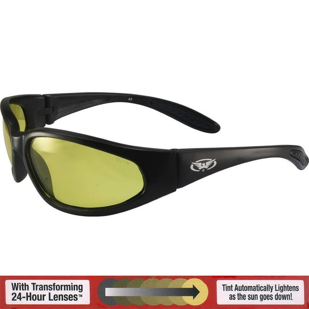 Global Vision Hercules Safety Sunglasses Matte Black Frames with 24