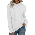 thumbnail image 1 of LinYooLi Hoodie Sweaters for Women Slouchy Solid Color Casual Loose Long Sleeve Pocket Pullover Sweaters with Drawstring, 1 of 3