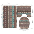 thumbnail image 3 of Brown Geometric Triangle Diamond Pattern Bathroom Rugs Sets 3 Piece,Toilet Cover Set,Absorbent Non Slip Bathroom Mats Sets with U-Shaped Contour Rug Toilet Rug Set, 3 of 5