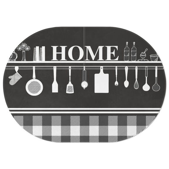 Outdoor Oval Waterproof HOME Tablecloth with Umbrella Hole and Zipper,Reusable Indoor/Outdoor Durable Table Cover for Patio, Party, Picnic 60 X 84 Inch