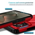 thumbnail image 3 of Case for Motorola Moto Edge 2025 6.7" with Invisible Fold Holder Stand, Magnetic Wireless Charging,Sliding camera casing,Shockproof Dropproof Tough Rugged Protective Case Cover,Red, 3 of 10