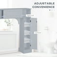 thumbnail image 4 of HOMCOM Freestanding Over the Toilet Bathroom Cabinet with Adjustable Shelves, Toilet Rack, Space Saver, Bathroom Storage Organizer, 4 of 9