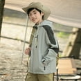 thumbnail image 7 of Kids Jackets Boys Kids Windproof Coat Lightweight Windproof Outdoor Sports Jacket Boys Winter Coat Grey 13 Years-14 Years, 7 of 7