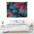 thumbnail image 3 of FUMJ Wall Tapestry Tile Climate Pink Blue Abstract Fern Frond Colorful Palm Green Tree Foliage On Nature Tropical Tapestry Wall Hanging Room Decor for Bedroom, 3 of 7