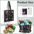 thumbnail image 2 of Watercolor Butterfly Floral Canvas Tote Bag – Romantic Nature-Inspired Reusable Cotton Shopping Bag with Artistic Fantasy Garden & Starry Sky Design for Women, Teens, Aesthetic Gift Lovers, 2 of 7