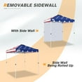 thumbnail image 5 of EAGLE PEAK 6.6 x 6.6 ft Easy Set Up Straight Leg Pop Up Outdoor Canopy with One Removable Wall,American Flag, 5 of 10