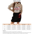 thumbnail image 5 of Vestido de sudadera con capucha de Navidad, manga larga, costura de color de colisión, vestido de sudadera de otoño para trabajo, vacaciones, caqui S, 5 of 5