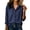 Dark Blue, variant on Luvrsol Plus Size Womens Button Down Shirt Classic Striped Collared Blouse office‑Wear Collared Top S-3XL