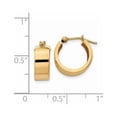 thumbnail image 4 of Auriga Fine Jewelry 14K Yellow Gold Hoop Earrings for Women(L- 10mm, W- 5mm), 4 of 5