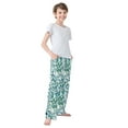 thumbnail image 4 of FORMRS Kids Pajama Pants with Pockets Size 6-8Y Boys Lounge Sleep Bottoms, Beautiful Leaves Pattern, 4 of 8