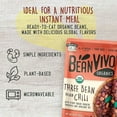 thumbnail image 6 of BeanVIVO Organics Three Bean Vegan Chili - Good Source of Fiber - Nutritious & Microwave Meals - Gluten-Free Plant Food - 10 oz Pouch, 6 of 10