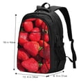 thumbnail image 5 of Honeii Strawberry Red for Travel Laptop Backpack, Business Laptops Backpack with USB Charging Port, College High School Computer Bag for Men Women, 5 of 7