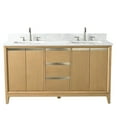 thumbnail image 2 of Vanity Art 60" Double Freestanding Bathroom Vanity with Sink and Engineered Marble Top, 2 of 11
