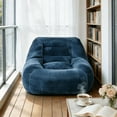 thumbnail image 2 of Sofá de espuma de algodón con tejido de cordón para sala de estar, dormitorio y cuarto de estudiantes, sofá mini acogedor y suave como una nube, azul, 2 of 5
