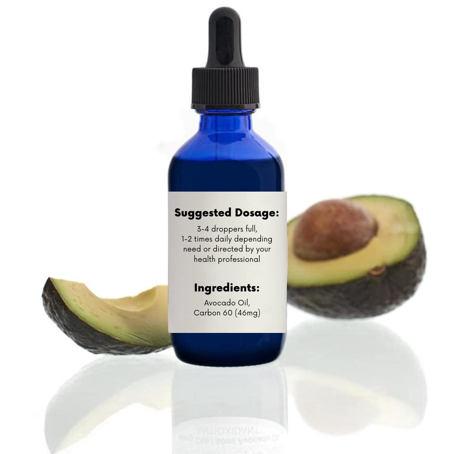 C60live - Carbon 60 (Fullerene) Avocado Oil - Antioxidant Supplement - For Longevity & Overall Health - All Natural & Organic - C60 - Extra Virgin Avocado Oil - 2oz Dropper