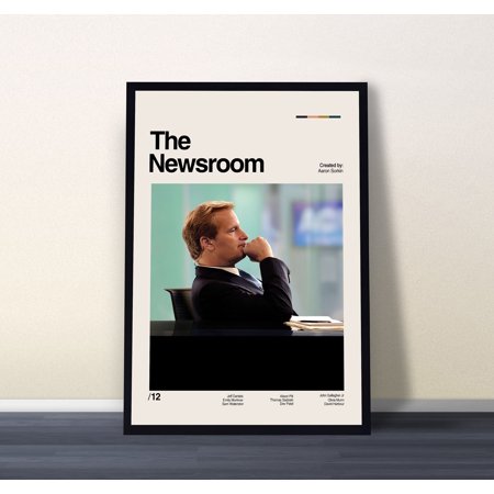 POSTER The Newsroom Movie Poster, Aaron Sorkin, Retro Movie Poster, Minimalist Art, Vintage Poster, Modern Art, Wall Decor, Home Decor, Dad Gifts-UNFRAMED
