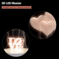 thumbnail image 2 of I Love You to The Moon and Back, 3D Illusion Lamp Flower, Bear 3D Visual Night Light, I Love You Gifts for Him Lamps for Adults, Love Lights Neon Sign Light Xmas Birthday Decoration, 2 of 7