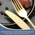 thumbnail image 3 of 24 Pieces Silverware Set, Stainless Steel Flatware Set with Holder, Mirror Polished Utensils Set Service for 6, Durable Kitchen Eating Tableware Set, Include Fork Knife Spoon Set, Dishwasher Safe, 3 of 7