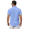 thumbnail image 2 of Youclos Short Sleeve Linen Shirts for Men Casual Button Down Hawaiian Shirt, 2 of 7