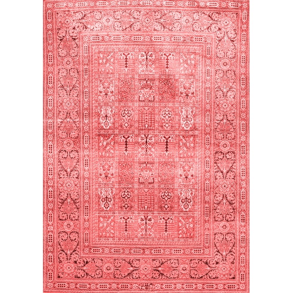 Ahgly Company Indoor Rectangle Persian Red Traditional Area Rugs, 5' x 7'