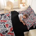 thumbnail image 5 of Manfei Vintage Camo 7-Piece King Bedding,Kawaii Deer King Bed in a Bag,Red Black,Black Reversible, 5 of 7