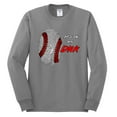 thumbnail image 2 of Wild Bobby, Baseball Fingerprint It's In My DNA, Sports, Men Long Sleeve Shirt, Heather Grey, Large, 2 of 5