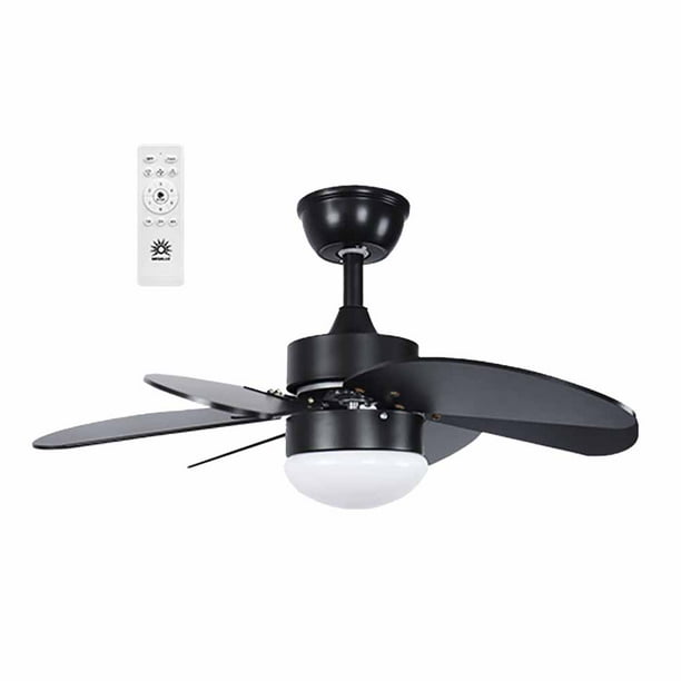 Ventilador de Techo Megaluz Con Lámpara Luz Fría y Cálida Negro CF1133-30
