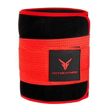 Victor Fitness VWT2RL | Large Red and Black Waist Trimmer